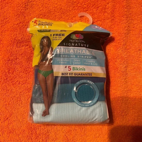 Woman’s Fruit of the Loom 5 pk Bikinis size XL 8 - Picture 2 of 5